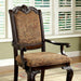 BELLAGIO Brown Cherry/Pattern Fabric Arm Chair (2/CTN) - Casa Morelos / Coahuila Furniture (Oklahoma City, OK)