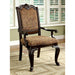 BELLAGIO Brown Cherry/Pattern Fabric Arm Chair (2/CTN) - Casa Morelos / Coahuila Furniture (Oklahoma City, OK)