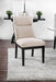 Jasmin Black/White Side Chair (2/CTN) - Casa Morelos / Coahuila Furniture (Oklahoma City, OK)