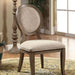 Kathryn Rustic Dark Oak/Beige Side Chair (2/CTN) - Casa Morelos / Coahuila Furniture (Oklahoma City, OK)