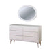 LENNART II White Oval Mirror - Casa Morelos / Coahuila Furniture (Oklahoma City, OK)