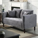 LYNDA Loveseat w/ Pillows, Dark Gray - Casa Morelos / Coahuila Furniture (Oklahoma City, OK)