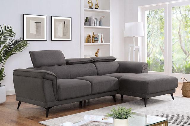 NAPANEE Sectional, Dark Gray - Casa Morelos / Coahuila Furniture (Oklahoma City, OK)