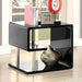 Ninove Black/Chrome End Table - Casa Morelos / Coahuila Furniture (Oklahoma City, OK)