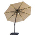 Nuti 10 Ft Round Umbrella w/ LED Light + 37" Large Base - Casa Morelos / Coahuila Furniture (Oklahoma City, OK)
