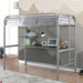 Opal Iii Black & Silver Twin Loft Bed - Casa Morelos / Coahuila Furniture (Oklahoma City, OK)