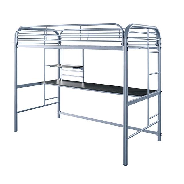Opal Iii Black & Silver Twin Loft Bed - Casa Morelos / Coahuila Furniture (Oklahoma City, OK)
