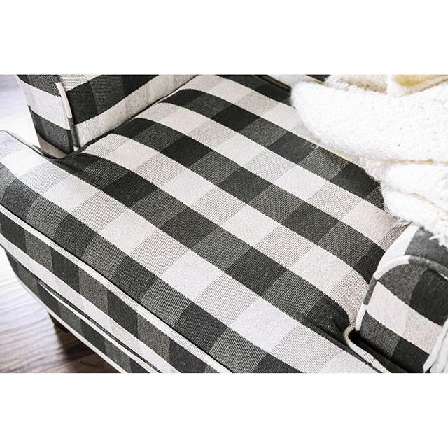 Patricia Ivory/Black Stripe Chair - Casa Morelos / Coahuila Furniture (Oklahoma City, OK)
