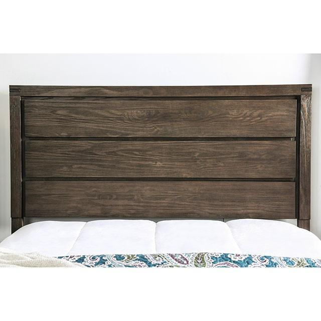 Rexburg Wire-Brushed Rustic Brown E.King & Full Bed - Casa Morelos / Coahuila Furniture (Oklahoma City, OK)