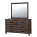 Rexburg Wire-Brushed Rustic Brown Mirror - Casa Morelos / Coahuila Furniture (Oklahoma City, OK)