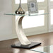 ROXO Satin Plated/Black End Table - Casa Morelos / Coahuila Furniture (Oklahoma City, OK)