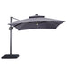 Sano 10 Ft Square Umbrella w/ Double Top w/ LED Light + 37" Large Base - Casa Morelos / Coahuila Furniture (Oklahoma City, OK)