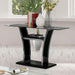 Staten Glossy Black/Chrome Sofa Table - Casa Morelos / Coahuila Furniture (Oklahoma City, OK)