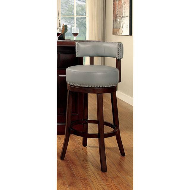 SHIRLEY Dark Oak/Gray 29" Bar Stool - Casa Morelos / Coahuila Furniture (Oklahoma City, OK)