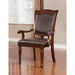 Sylvana Brown Cherry/Espresso Arm Chair (2/CTN) - Casa Morelos / Coahuila Furniture (Oklahoma City, OK)