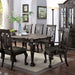 Petersburg Dark Gray Dining Table w/ 1x18"Leaf - Casa Morelos / Coahuila Furniture (Oklahoma City, OK)