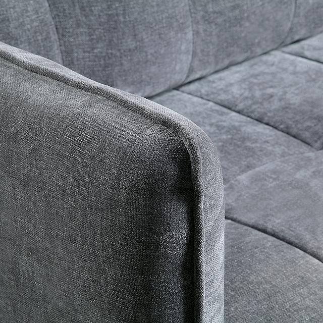 LYNDA Loveseat w/ Pillows, Dark Gray - Casa Morelos / Coahuila Furniture (Oklahoma City, OK)