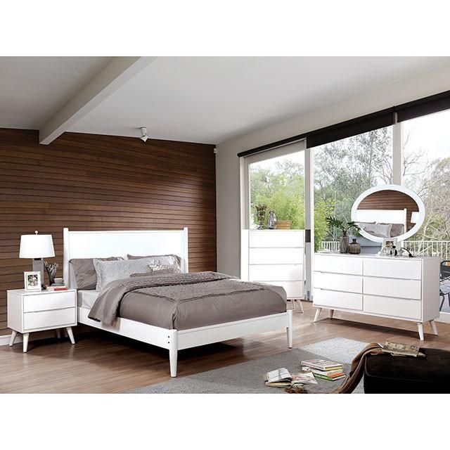 LENNART II White Oval Mirror - Casa Morelos / Coahuila Furniture (Oklahoma City, OK)