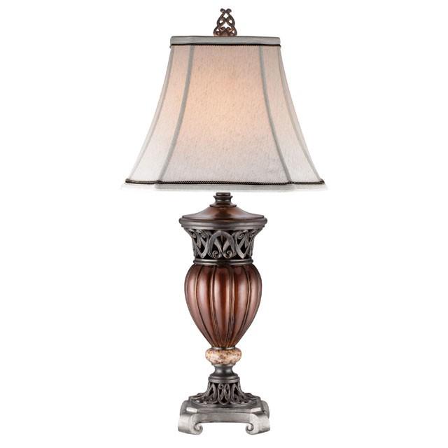 Luna Glossy Brown Table Lamp (2/CTN) - Casa Morelos / Coahuila Furniture (Oklahoma City, OK)