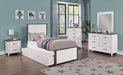 PRIAM Full & Twin Bed, White/Gray, Pink, Chrome, & Yellow - Casa Morelos / Coahuila Furniture (Oklahoma City, OK)