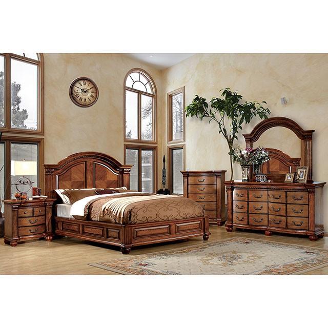 Bellagrand Antique Tobacco Oak E.King Bed - Casa Morelos / Coahuila Furniture (Oklahoma City, OK)