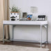 Loke White/Chrome Computer Desk - Casa Morelos / Coahuila Furniture (Oklahoma City, OK)