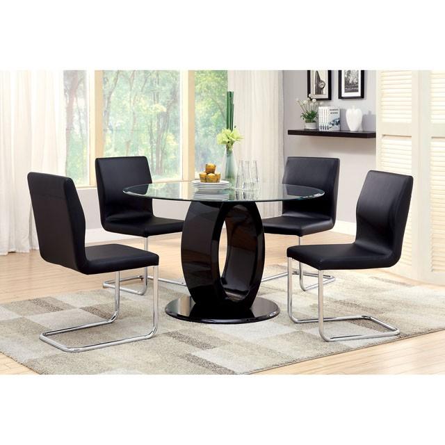 LODIA I Black/Silver Side Chair - Casa Morelos / Coahuila Furniture (Oklahoma City, OK)
