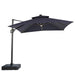 Sano 10 Ft Square Umbrella w/ Double Top w/ LED Light + 37" Large Base - Casa Morelos / Coahuila Furniture (Oklahoma City, OK)
