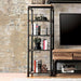 Kebbyll Antique Black/Natural Tone Pier Cabinet - Casa Morelos / Coahuila Furniture (Oklahoma City, OK)