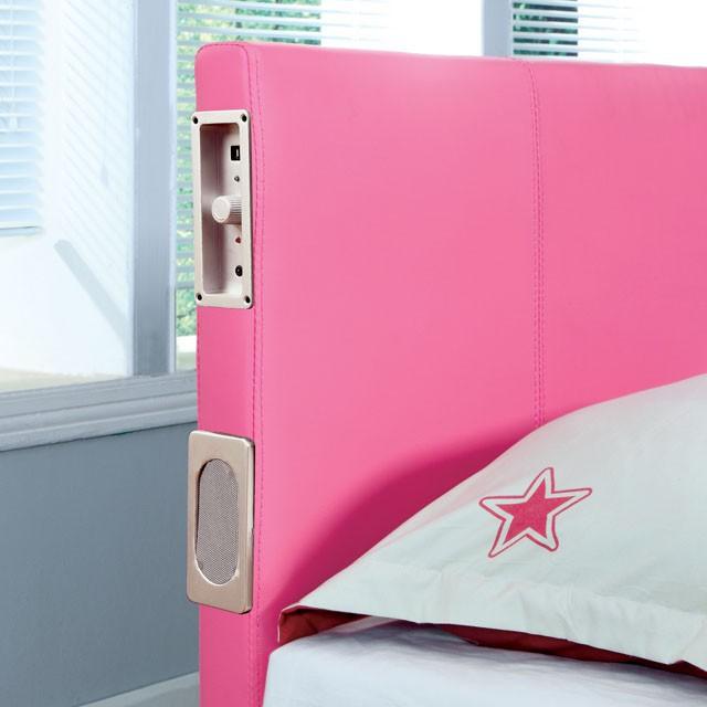 Evans Bed Espresso & Pink - Casa Morelos / Coahuila Furniture (Oklahoma City, OK)