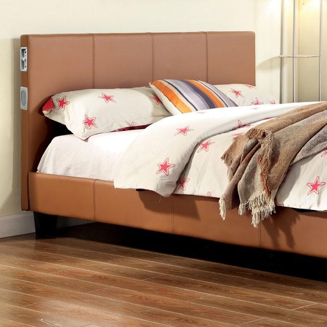 Evans E.King & Cal.King Bed Espressso, White, & Camel - Casa Morelos / Coahuila Furniture (Oklahoma City, OK)