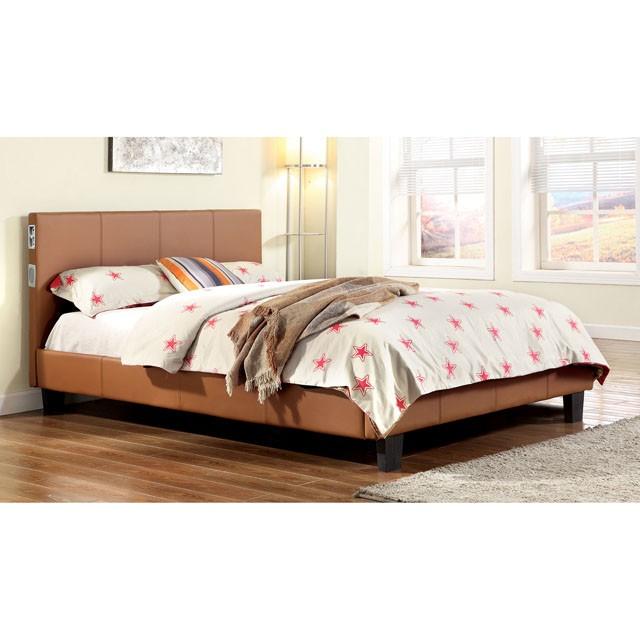 Evans E.King & Cal.King Bed Espressso, White, & Camel - Casa Morelos / Coahuila Furniture (Oklahoma City, OK)