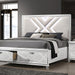 Emmeline Bed Silver & White - Casa Morelos / Coahuila Furniture (Oklahoma City, OK)