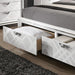 Emmeline Bed Silver & White - Casa Morelos / Coahuila Furniture (Oklahoma City, OK)
