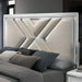 Emmeline Bed Silver & White - Casa Morelos / Coahuila Furniture (Oklahoma City, OK)