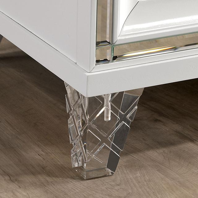 Emmeline Bed Silver & White - Casa Morelos / Coahuila Furniture (Oklahoma City, OK)