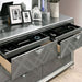 Emmeline Bed Silver & White - Casa Morelos / Coahuila Furniture (Oklahoma City, OK)