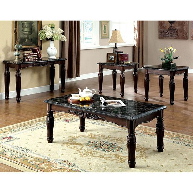 Brampton Espresso/Black Faux Sofa Table - Casa Morelos / Coahuila Furniture (Oklahoma City, OK)