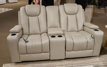 Elevate Edges Glider Reclining Loveseat with Console - Casa Morelos / Coahuila Furniture (Oklahoma City, OK)
