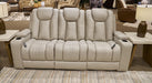Elevate Edges Reclining Sofa with Drop Down Table - Casa Morelos / Coahuila Furniture (Oklahoma City, OK)