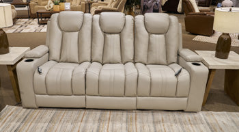 Elevate Edges Reclining Sofa with Drop Down Table - Casa Morelos / Coahuila Furniture (Oklahoma City, OK)