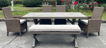 Laguna Heights Outdoor Dining Table - Casa Morelos / Coahuila Furniture (Oklahoma City, OK)