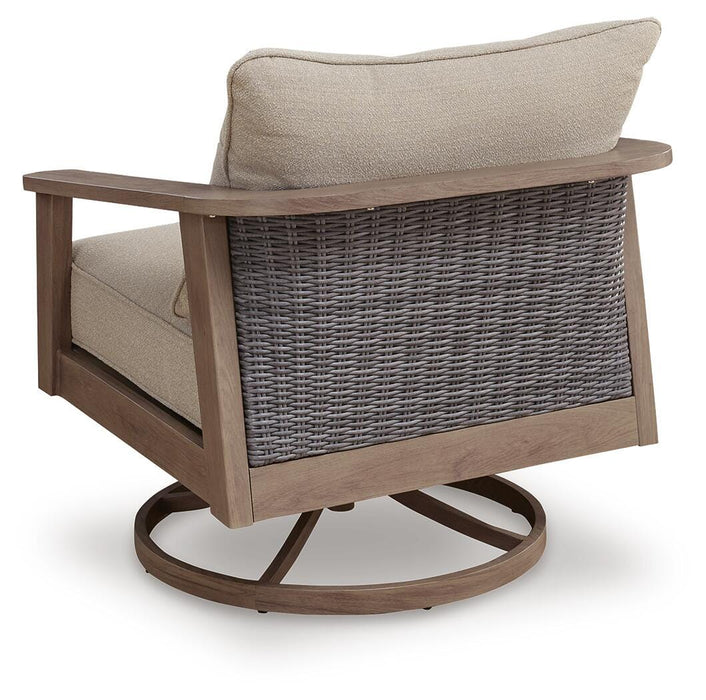 Harmony Headlands Outdoor Swivel Lounge with Cushion - Casa Morelos / Coahuila Furniture (Oklahoma City, OK)