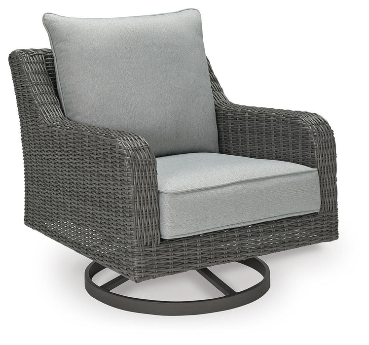 Elite Park Outdoor Swivel Lounge with Cushion - Casa Morelos / Coahuila Furniture (Oklahoma City, OK)