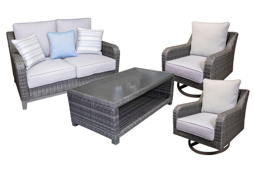 Elite Park Outdoor Loveseat, Lounge Chairs and Cocktail Table - Casa Morelos / Coahuila Furniture (Oklahoma City, OK)