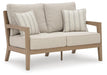 Hallow Creek Outdoor Loveseat with Cushion - Casa Morelos / Coahuila Furniture (Oklahoma City, OK)