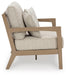 Hallow Creek Outdoor Loveseat with Cushion - Casa Morelos / Coahuila Furniture (Oklahoma City, OK)
