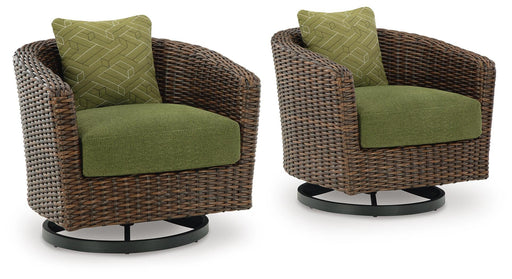 Horizon Hall Outdoor Swivel Lounge Chair with Cushion - Casa Morelos / Coahuila Furniture (Oklahoma City, OK)