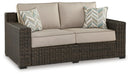 Coastline Bay Outdoor Loveseat with Cushion - Casa Morelos / Coahuila Furniture (Oklahoma City, OK)