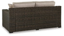 Coastline Bay Outdoor Loveseat with Cushion - Casa Morelos / Coahuila Furniture (Oklahoma City, OK)